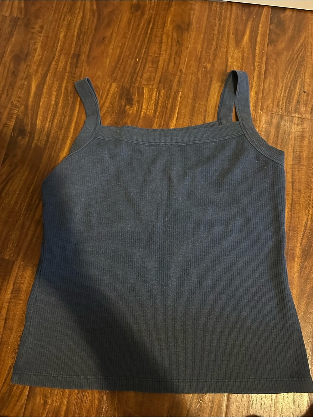 American Eagle Outfitters Navy Ribbed Square Neck Cami